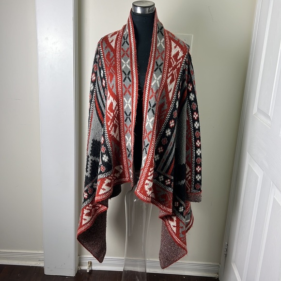 Nevada Vintage Knit Aztec Southwestern Drape Cardigan Size Medium - Picture 5 of 8